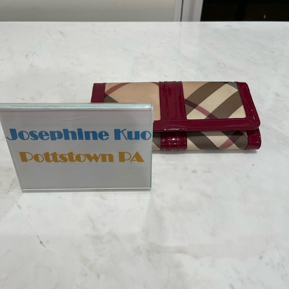 Burberry red wallet